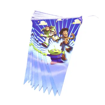 Party jednorazowy zestaw naczyń Toy Story papierowy talerz flagi zestaw do dziecięcego urodzin wystrój Baby Shower Party Supplies
