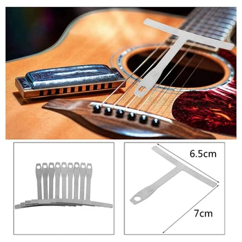 Pasek prostej krawędzi gitary Luthiers narzędzie, zestaw z 3 z 9шт Understring Radius Gauge narzędzia do naprawy gitary