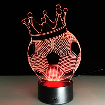 Piłkarska lampka nocna piłka nożna 3D LED OEM ODM Customize Drop Shipping With All Shapes Clubs 7 Colors Decor Changes Gift Show