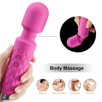 Potężny AV Wand wibrator dla kobiet stymulator łechtaczki wibrator do masażu ciała kobiet Maturbators erotyczne dorosłych sex zabawki dla kobiet