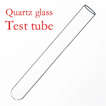 Probówka ze szkła kwarcowego,O. D. 10mm,L. 100mm,wysokotemperaturowa ciężka szklana probówka