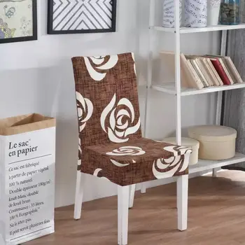 Proste obiadowe pokrowce na krzesła geometryczne drukowane pokrowce na krzesła elastan pokrowce na krzesła wygodne odcinek pokrowce na krzesła 1/2/4 szt.