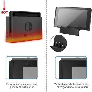 Przenośny mini-przełącznik TV stacja-stacja ładująca podstawka zamiennik dla Nintendo Switch Dock Set, kompaktowy przełącznik HDMI Ext