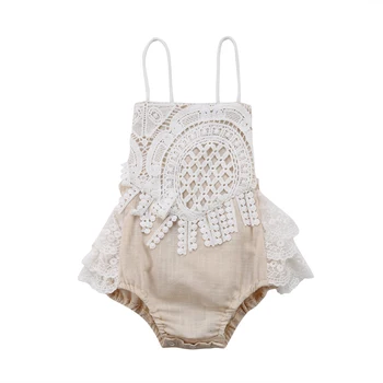Pudcoco US Stock New Fashion Newborn Baby Girl Clothing koronkowy kombinezon bez rękawów kombinezon strój odzież 0-24 m