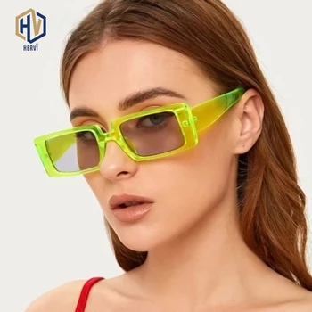 Punk prostokąt okulary Kobiety 2020 mała ramka steampunk okulary mężczyźni luksusowej marki vintage okulary przeciwsłoneczne UV400