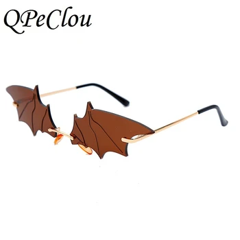QPeClou 2020 New Personality Bat Okulary Women Fashion Cute Animal Sun Glasses Men Creative Party Glasses Woman Gift Oculos