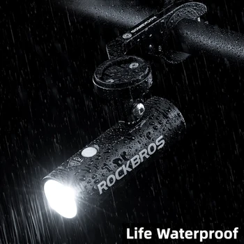 ROCKBROS 400/800 lumenów rower przedni światło przeciwdeszczowy rower światło latarki led USB ładowanie MTB rower reflektor reflektor