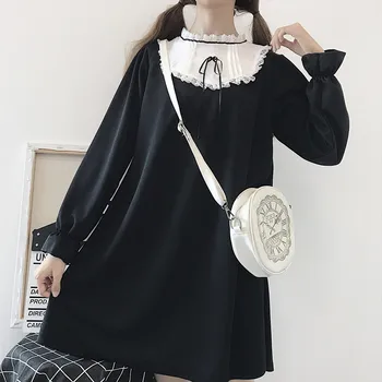 Rocznika Gotyckie Sukienki Lolity Czarny Japoński Strój Harajuku Slim Style Dress