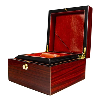 Rocznika stałe drewniane zegarki pudełko etui biżuteria prezentacja drewniane zegarki organizator z sztuczna skóra poduszki