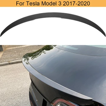 Samochód bagażnik bagażnik Warga skrzydło SpolerFor Tesla Model 3 2017-2020 wysoka wydajność tylny spoiler ABS błyszczący czarny / węglowy widok