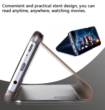 SAMSUNG Samsung Original Mirro Cover Clear View Phone Case EF-ZG955 dla Samsung Galaxy S8 G9500 S8+ S8 Plus SM-G955 Rouse Slim Flip