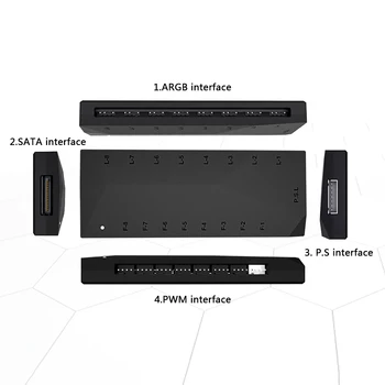 SATA Powered Splitter Hub Fan Controller 5V 3 Pin ARGB PWM PC dla ID-chłodzenia HA-02 Office Caring akcesoria komputerowe