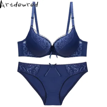 Sexy Underwear Set Push up bralette Sexy Lace lingerie sexy slim skinny bra brief sets 3/4 Cup lingerie female set