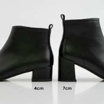 Sianie Tianie wysokiej jakości 2020 zima, wiosna, biały, czarny damskie buty masywny kwadratowy wysokie obcasy botki dla kobiet pompy buty
