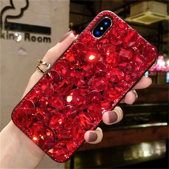 Signalshin Luxury Full Diamond Acc etui do telefonu iPhone 12 11 Pro XS MAX XR 7 8 plus świetna w jednolitym kolorze Crystal pokrywa Coque