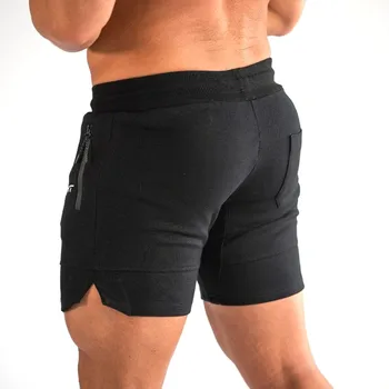 Siłownie mężczyźni fitness kulturystyka szorty mężczyźni letnie siłownie treningu męskie oddychające bawełniane spodnie sportowe odzież sportowa Jogger Beach Short Pan