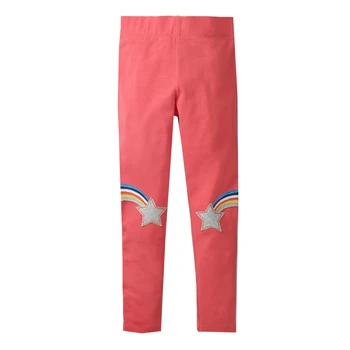 Skoki metrów dziecięce spodnie ołówek spodnie Dziecięce legginsy aplikacja gwiazdy nowe legginsy spodnie dla dziewczynki 2-7Т odzież Dziecięca