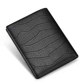 Skórzane portfele męskie cienki portfel męski posiadacz karty skóry wołowej skóry miękkie mini portfele nowy projekt rocznika męskie krótkie cienkie karty torba
