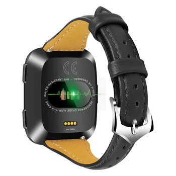 Skórzany pasek do zegarków, paski do zegarków dla Fitbit Versa Smart Wristband bransoletka kolorowe Sport wymiana smycze dla Fitbit Versa