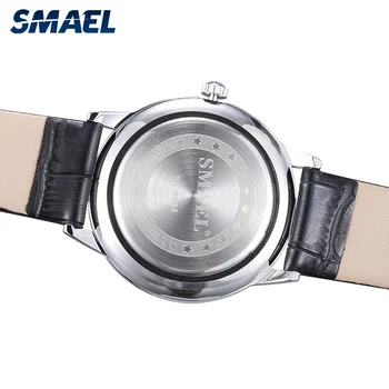SMAEL minimalistyczne męskie modne zegarki Top Brand Luxury Men Business skórzane zegarek kwarcowy kalendarz data zegar Relogio Masculino