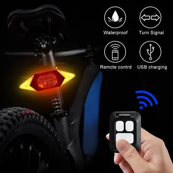 Smart Bike Remote Control LED informuje lampa kierunkowskaz jazda na Rowerze lampa tylna zespolona inteligentny USB rower Akumulator lampa tylna zespolona
