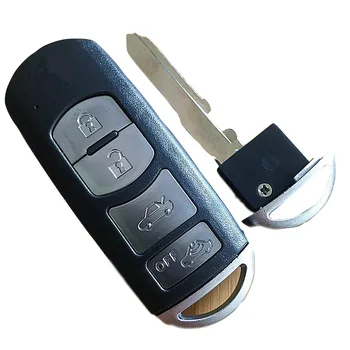 Smart Remote Key Shell 2 3 4 Przycisk Pasuje Do Mazda X-5 Summit M3 M6 Axela Atenza Z Ostrzem Awaryjnego Klucza