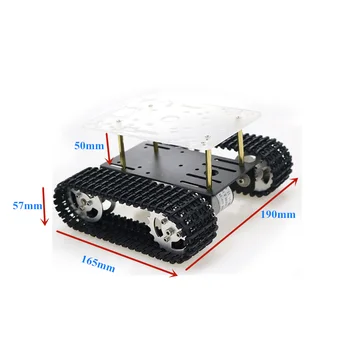 Smart Robot Tank Chassis gąsienicowa motoryzacyjna platforma z silnikiem 33GB-520 dla Arduino DIY Robot Toy Part mini T101 2018