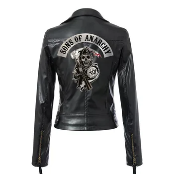 Sons of Anarchy Women Steampunk Jacket Mayans MC Coat TV SOA cosplay kostium damski biker kurtka zapinana na zamek sztuczna skóra punk rock