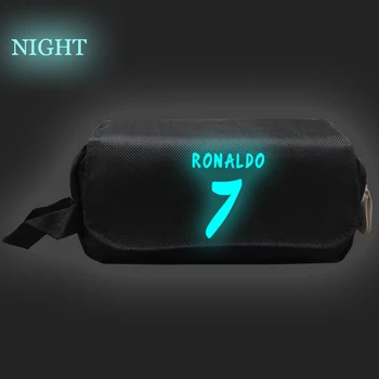Sprzedaż Cristiano Ronaldo CR7 świecące piórnik ładny kancelaryjny worek studencki portfel słodkie prezenty dla dzieci kancelaryjny worek