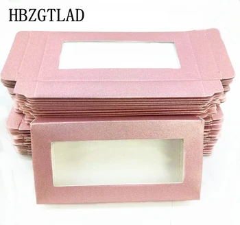Sprzedaż hurtowa 100/200 sztuk na opakowania pudełko do rzęs puste rzęsy pakiet miękka kartonik rzęsy DIY flash pink opakowaniu makijaż