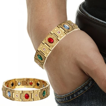 Stal nierdzewna bioenergetyczny bransoletka moda zdrowie świerk bransoletka magnetyczna biżuteria bransoletki dla Pani złote luksusowe bransoletki