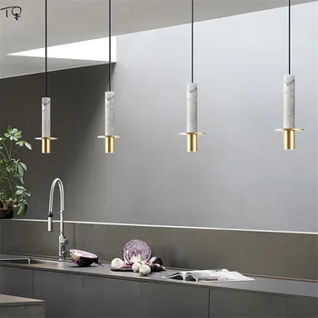 Stockholm design marmur, lastriko, wiszące, oprawy złoty połysk nowoczesne wiszące lampy kuchenne, lampy wystrój domu sypialnia szafka kontrolna