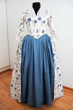 Sukienka w stylu rokoko 18 wieku Maria Antonina okrągłe sukienki cosplay strój kolonialnego sukienka w stylu rokoko okrągłe drukowane panienskie sukienka
