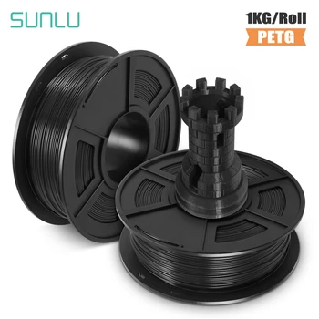 SUNLU 3D Printer Filament 1.75 mm PETG White gift DIY printing sell with plastik do drukarki 3d