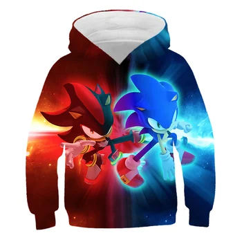 Super Sonic 3d bluzy dziecięce płaszcz sweter z długim rękawem kreskówka 2020 nowy dres z kapturem rodzinna odzież gorąca wyprzedaż