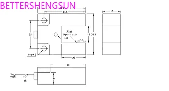 Szczelinowy typ czujnika fotoelektryczny przełącznik NPN normalnie otwarty E3S-GS15N trójprzewodowego PNP normalnie otwarty E3S-GS15P U