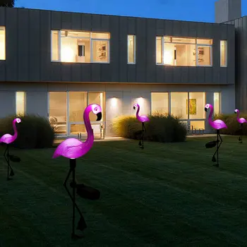 Słoneczny Flamingo Wtyczkę Światła Wodoodporny Słonecznego Światła Led Do Użytku Na Zewnątrz Dekoracji Ogrodu Oświetlenie Ogród Światła
