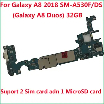 Tehxv odblokowany podstawowe płyta główna przetestowany dobry zamiennik dla Samsung Galaxy A8 2018 SM-A530F A530 2SIM A530F/DS 32GB 64GB