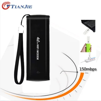 TIANJIE 4G/LTE Wifi Router USB Modem Dongle Unlocked Pocket Network Car Hotspot Wi-Fi Router bezprzewodowy modem z gniazdem na kartę SIM