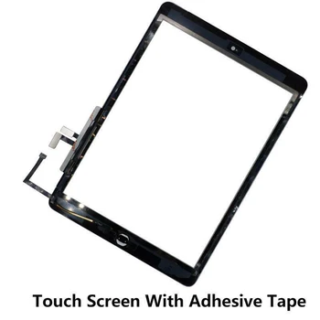 Touch For iPad Air iPad 5 ekran dotykowy digitizer do iPad5 iPad Air 1 Ekran szklany panel sensor przycisk Home A1474 A1475 A1476