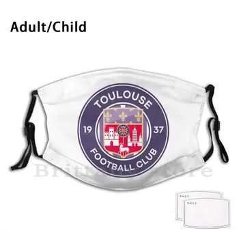 Toulouse Euro Club Adult Kids Pm2.5 Filter Diy Mask France Euro League Soccer Piłka Nożna