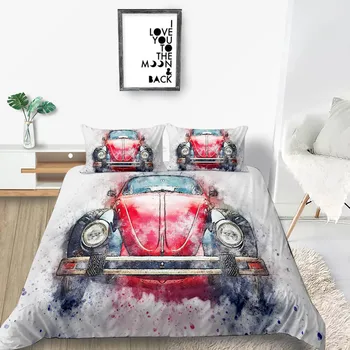 Traktor zestaw pościeli Queen Size realistyczny fajny modny kołdrę 3D Queen Twin pełna pokój jednoosobowy, pokój dwuosobowy, pokój dwuosobowy wygodny zestaw łóżek