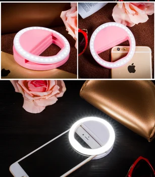 Uniwersalny przenośny Selfie LED Flash Light Camera Phone Photography Selfie Light dla iPhone 8 8 plus X 7 6 6S Plus Samsung Xiaomi