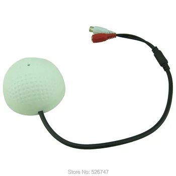 <url> ™ nie ma m CCTV White Microphone Audio Pickup Device High Sensitivity 12V Half Ball Sound Monitor For Security Camera
