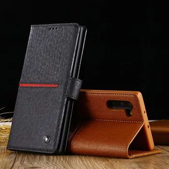 Urządzony w luksusowym oryginalny marka GEBEI portfel skórzany flip etui na Samsung Galaxy Note 10 Plus Note10 10+ etui z podstawką