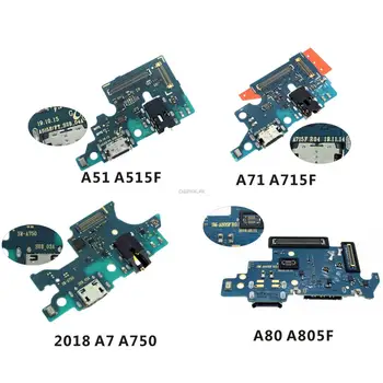 USB stacja dokująca elastyczny kabel do Samsung A51 A515F A71 A715F A750 A7 2018 A80 A805 ładowarka gniazdo karty gniazdo słuchawkowe
