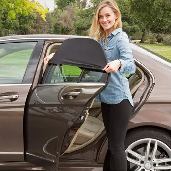 Vehemo 2szt UV-ochrona samochodu osłona przeciwsłoneczna części samochodowe wytrzymałe ramy okienne tylne szyby samochodu-stylizacja