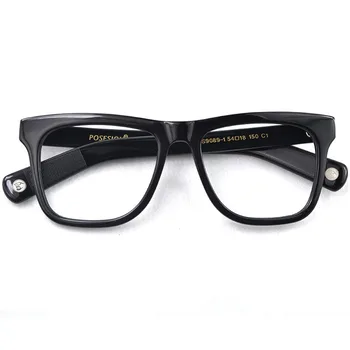 Vintage, Duże Czarne Kwadratowe Octanowe Męskie Okulary Okulary Projektant Mody Duże Przezroczyste Soczewki Optyczne, Okulary Dla Kobiet