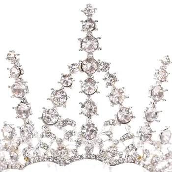 Vintage, Okrągły, Z Rhinestone Korony Na Ślub Ślubne Ozdoby Do Włosów Kryształ Królowa Korony Ślubne Dla Narzeczonych Akcesoria Do Włosów