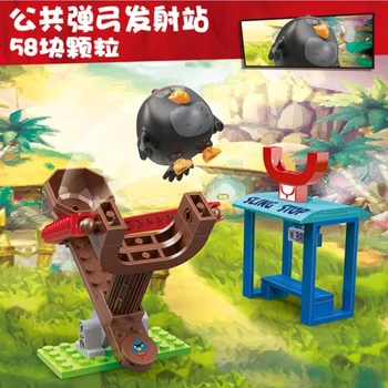 W przypadku Cogo Angry cute bird Island Playground King Pigs Castle Building Bricks Blocks zestawy zabawek edukacyjnych dla dzieci prezenty